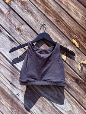 Fleo Black Racerback High Neck Sports Bra